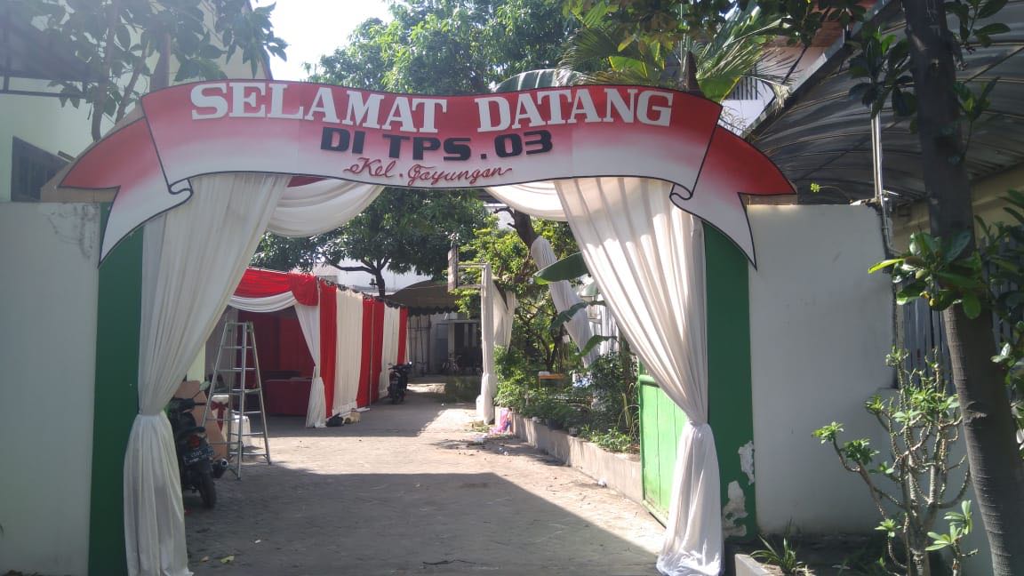 Tempat Pemungutan Suara (TPS) 03, Kelurahan Gayungan, Surabaya.