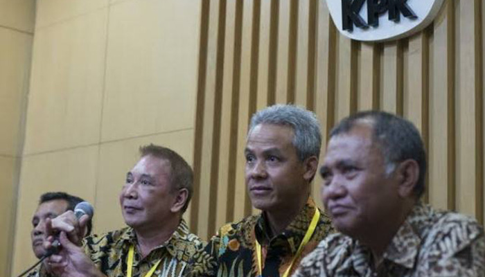 Ganjar Pranowo saat berada di Gedung Merah Putih KPK. (Foto: Dokumentasi)