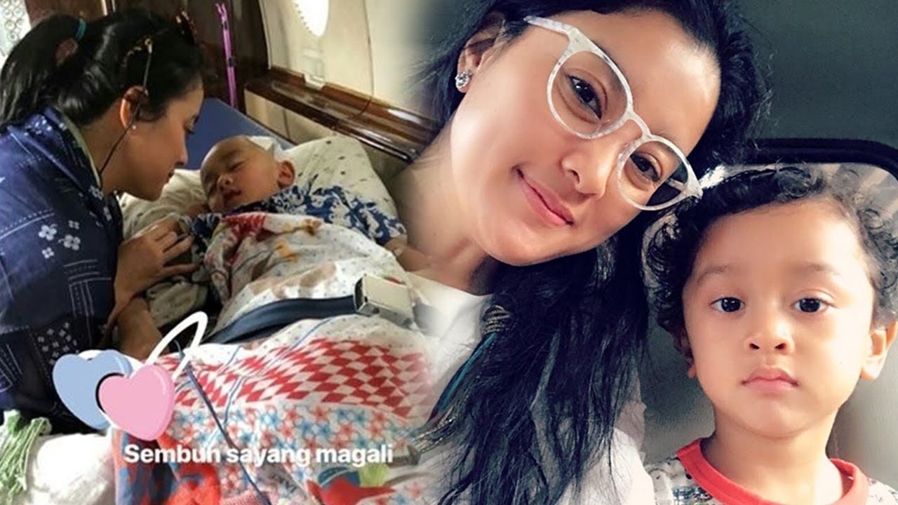 Marcella Zalianty dan putranya, Aryton Magali Sastra Soeprapto (5).