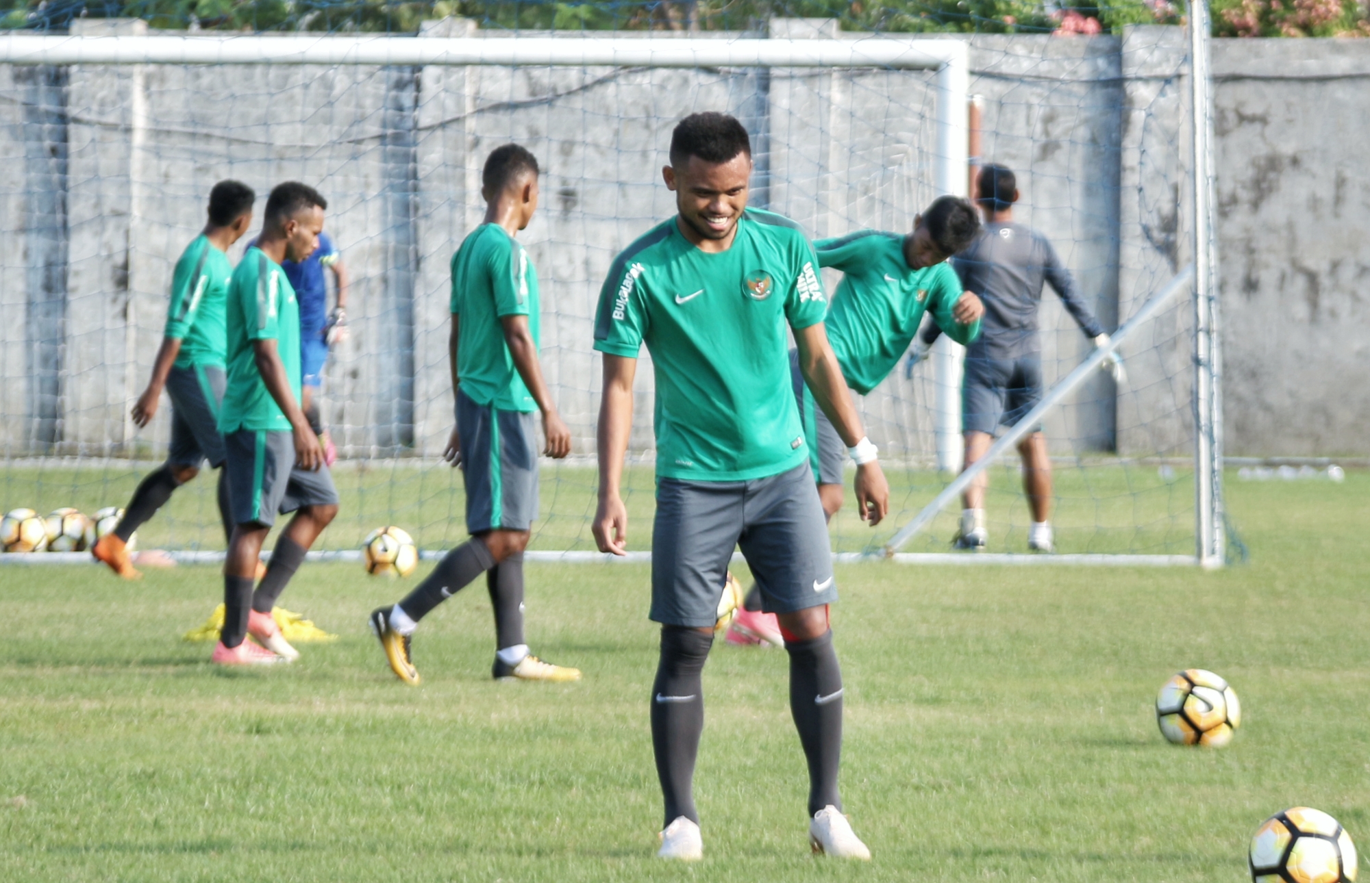 Pemain Timnas Indonesia U-19 Saddil Ramdani, saat latihan di Lapangan Jenggolo Sidoarjo. (foto: hrs/ngopibareng)