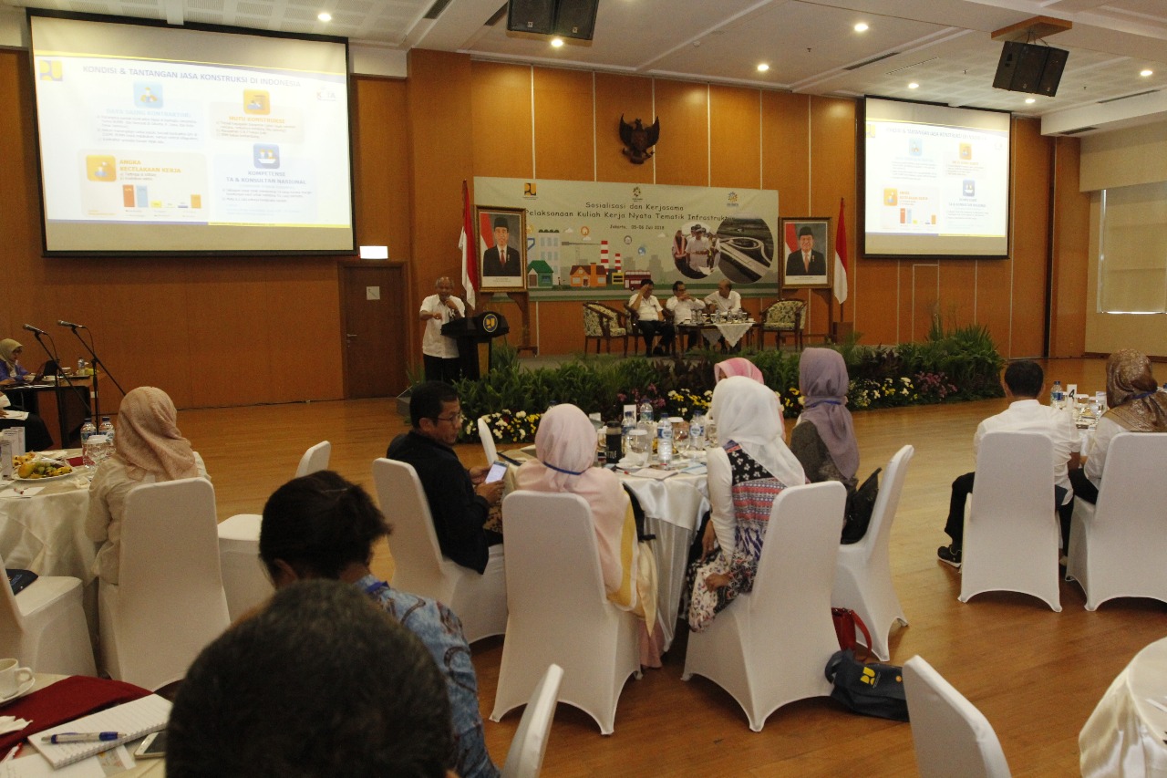  Kegiatan Sosialisasi dan Kerja Sama Pelaksanaan Kuliah Kerja Nyata (KKN) Tematik Infrastruktur, Kamis, 5 Juli 2018, di Jakarta. (Foto: Dok. PUPR)