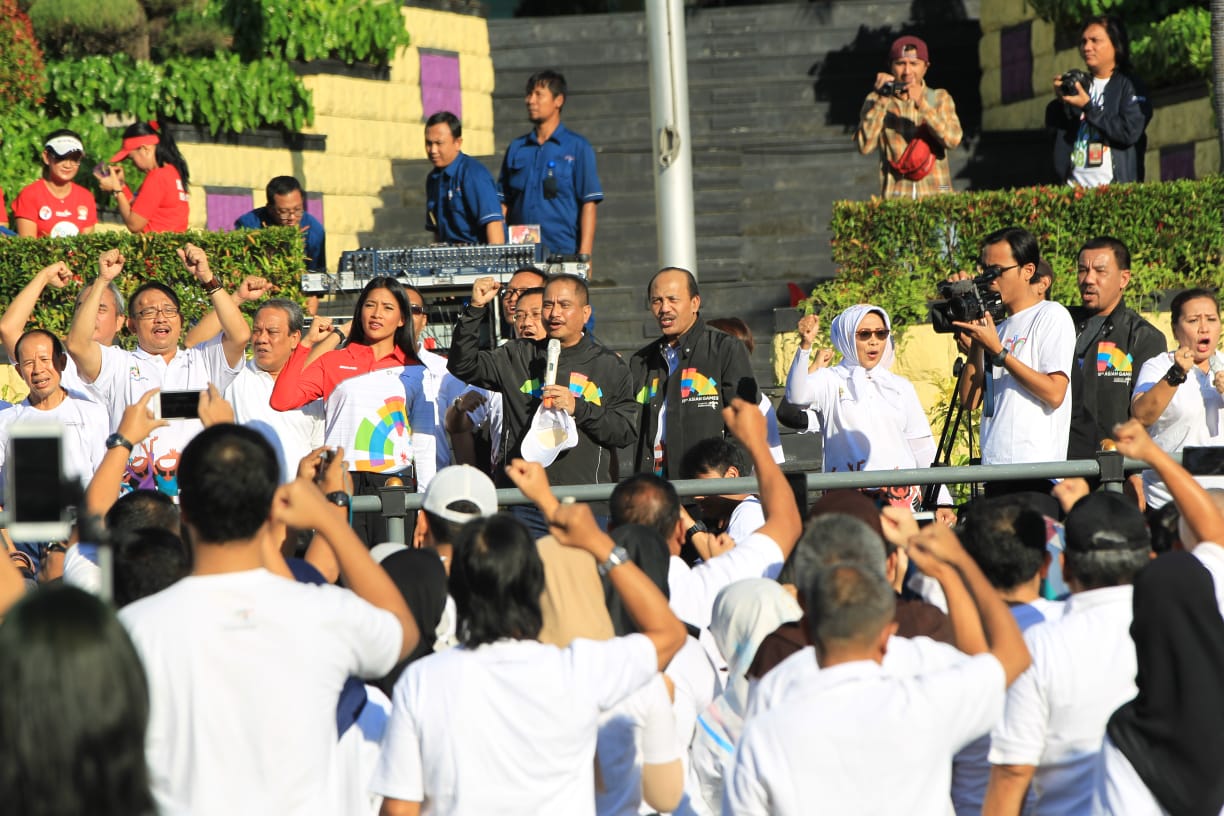 Kick off #PesonaAsianGames2018  di Gedung Sapta Pesona, kantor Kemenpar, Jumat (6/7). foto:kemenpar