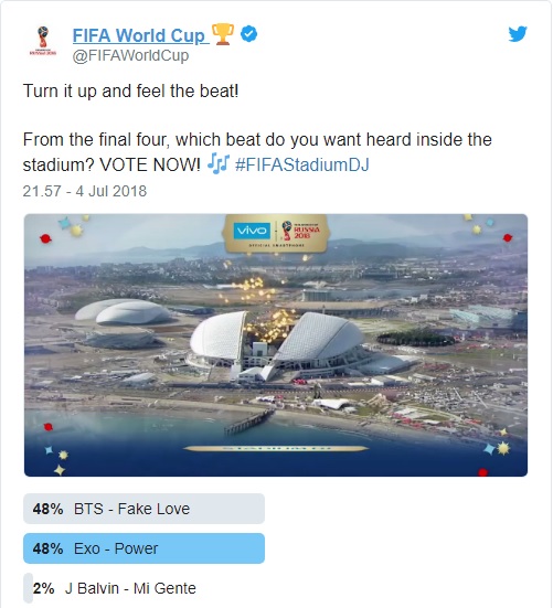 Postingan pihak FIFA World Cup 2018. (Twitter)