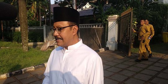 Gus Ipul usai bertemu Prabowo. Foto : Lip6.com