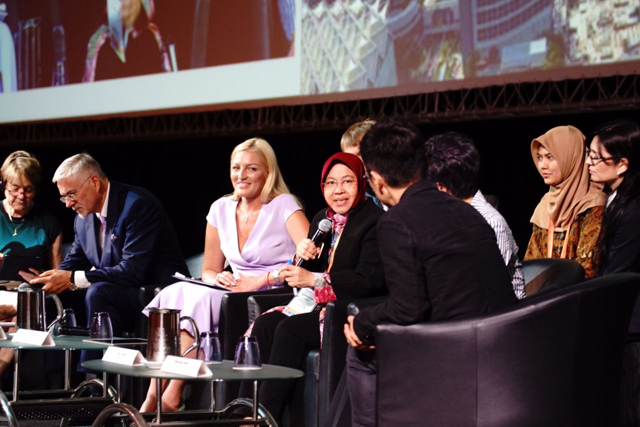 Risma, di Marina Bay Sands Expo and Convention Center, Singapura, 9 Juli 2018. (Foto: Istimewa)