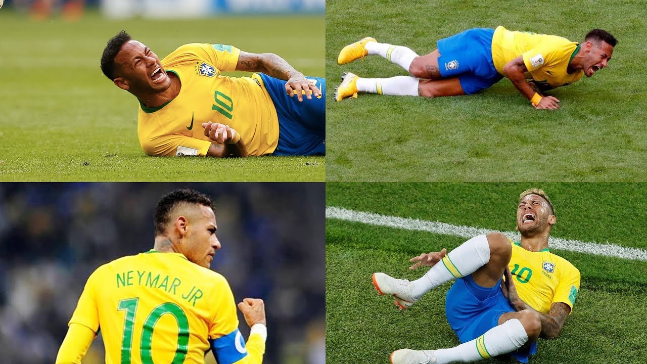 Aksi Neymar diving di Piala Dunia 2018 masih jadi olok-olokan. foto:Reuters.