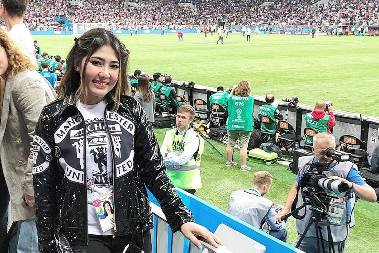 Via Vallen di Stadion Luzhniki, Moskwa, Rusia, Rabu 11 Juli 2018.