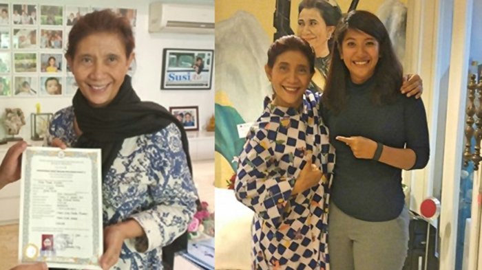 Menteri Susi menerima ijazah SMA. foto: instagram ffawzia07.