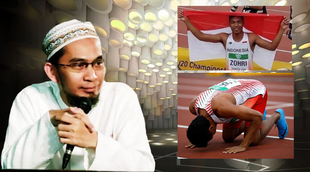 Ustad Adi Hidayat kagum dengan aksi sujud syukur Zohri usai keluar sebagai juara dunia.