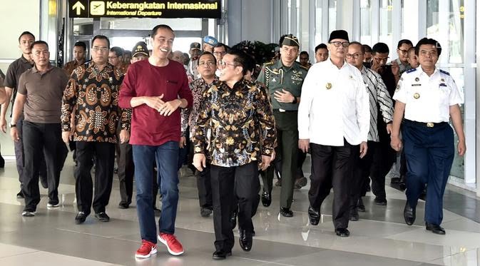 Presiden Jokowi bersama Muhaimin Iskandar. Foto : antara