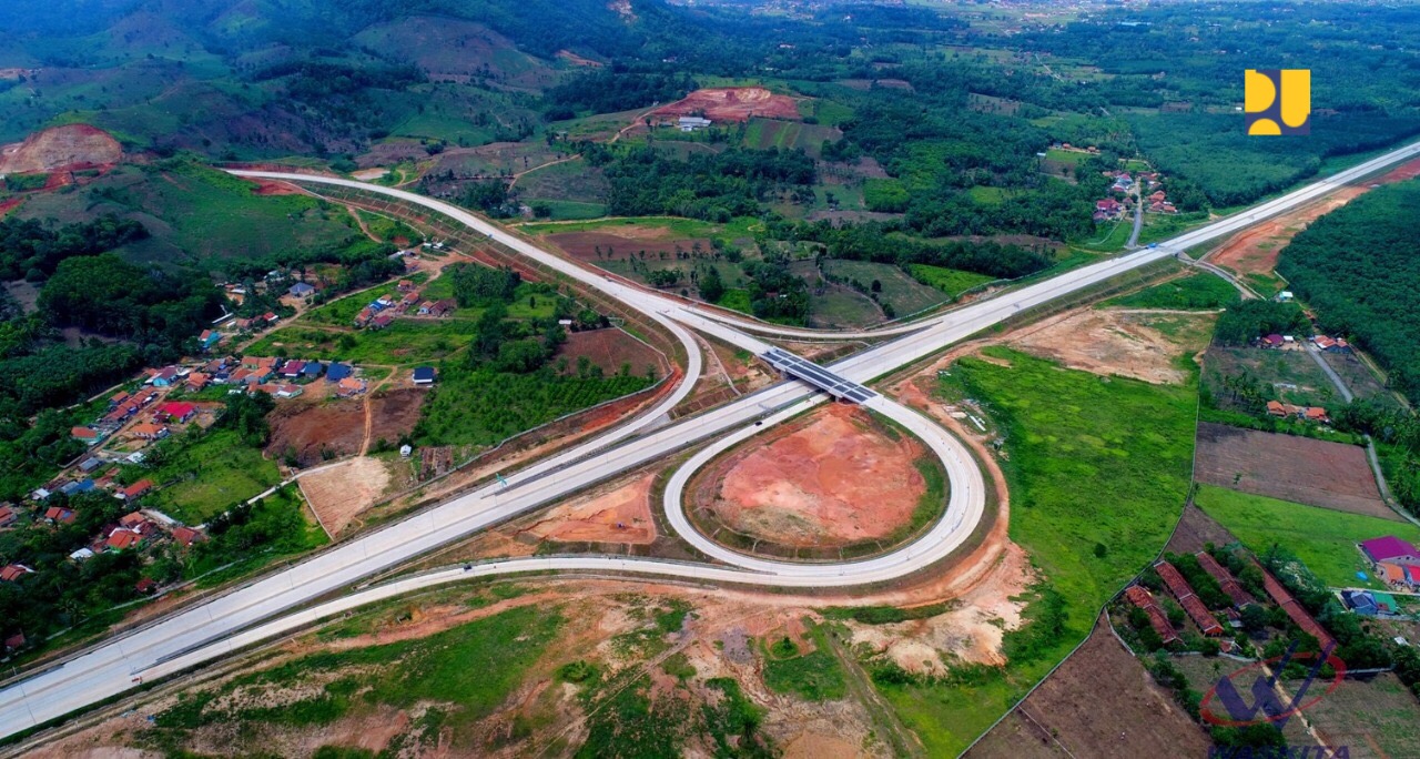 Jalan tol Lampung-Palembang. (Foto: Dok. PUPR)