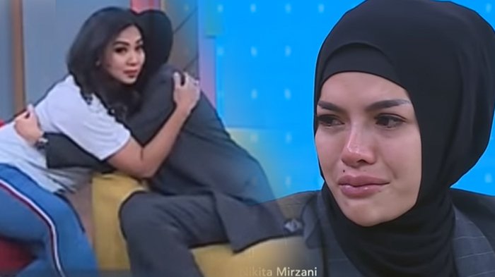 Wajah Nikita Mirzani sembab. Dia tak kuasa menahan tangis hingga harus ditenangkan dalam pelukan Feni Rose ketika membahas soal Dipo Latief.