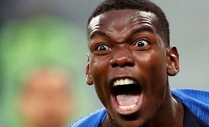 Gelandang Prancis Paul Pogba, andalan lini tengah Perancis melawan Kroasia pada final Piala Dunia melawan Kroasia malam ini, Minggu 15 Juli 2018. (foto: afp)