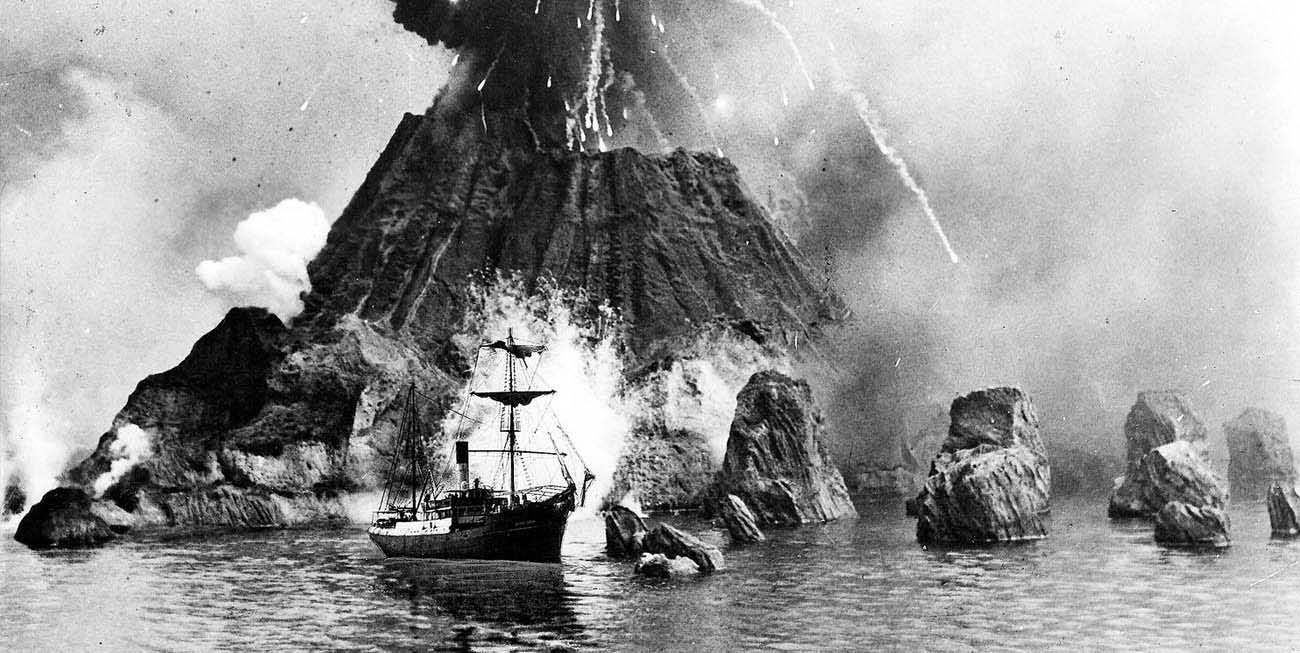 Ilustrasi Letusan Krakatau 1883