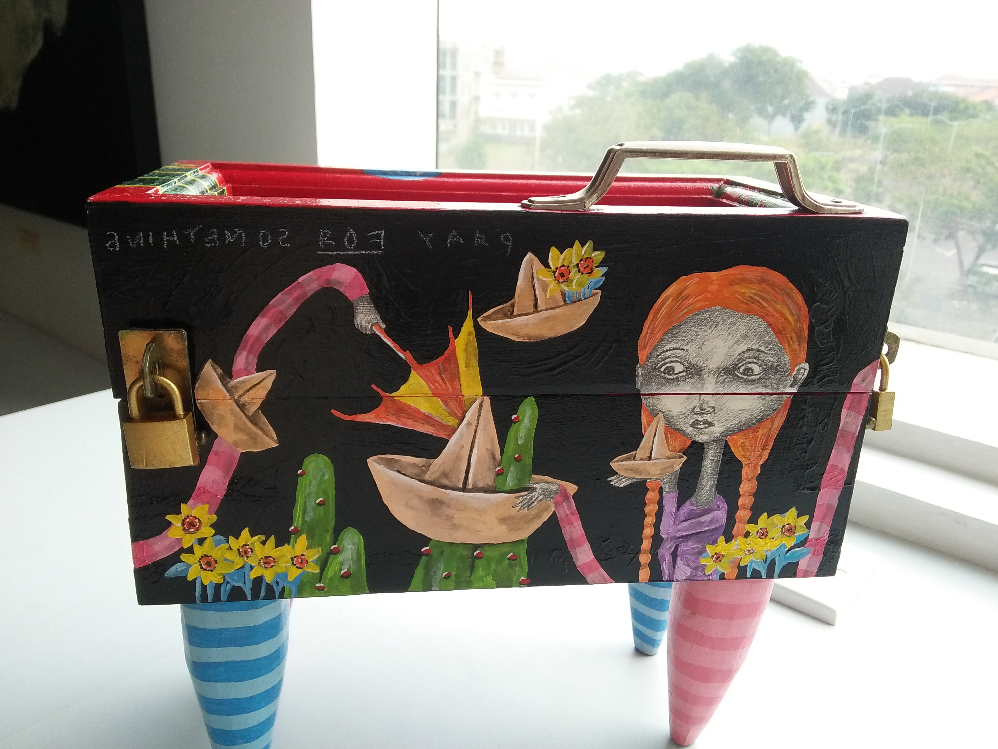 Salah satu karya yang dipamerkan di SAC. (Amanah/ngopibareng.id)