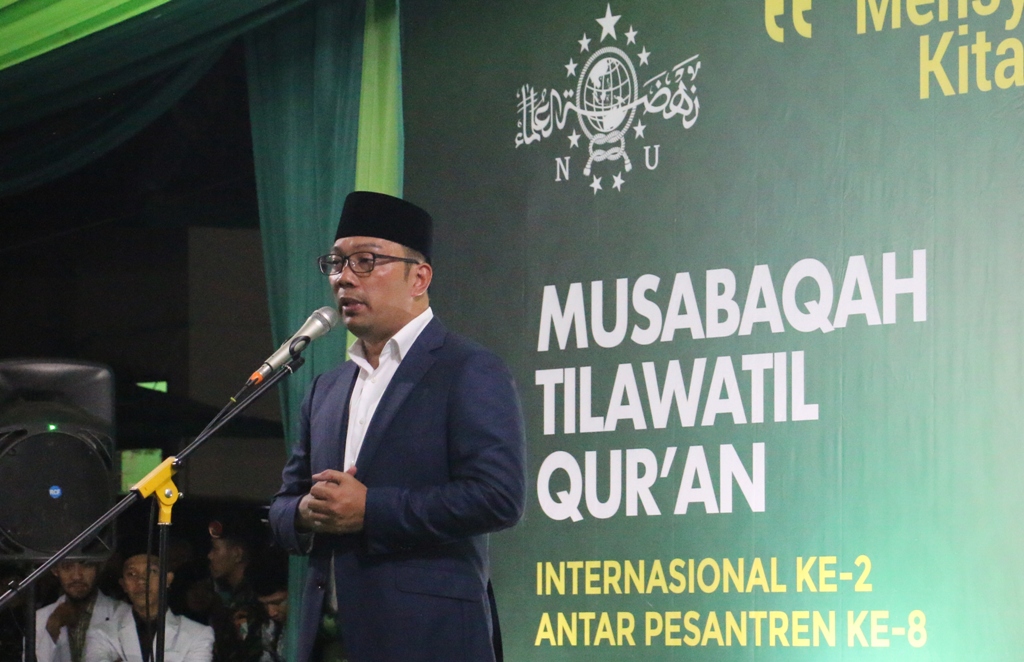 ISPIRASI: Ridwan Kamil pada MTQ Internasional Kedua di Pondok Pesantren Ash-Shiddiqiyah 3, Cilamaya, Karawang, Jawa Barat. (foto: ist)