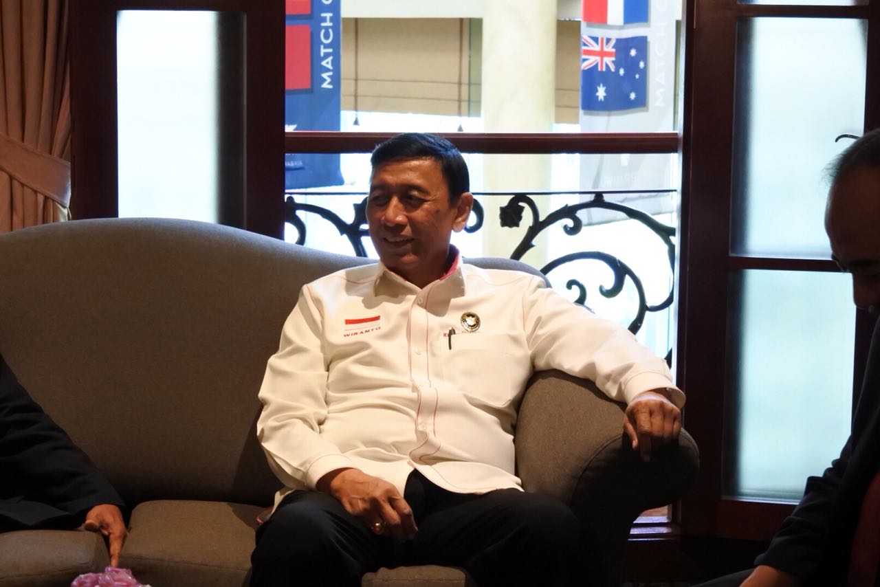 Wiranto ketika hadir dalam Rekarnas I ABPPTSI, Selasa, 17 Juni 2018. (Dok)