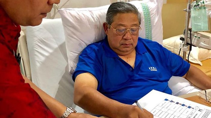 Susilo Bambang Yudhoyono sedang dirawat di RSPAD. Foto : Instagram