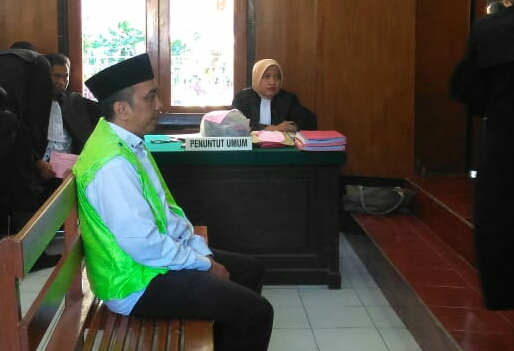 Subiyanto saat mendengar putusan hakim