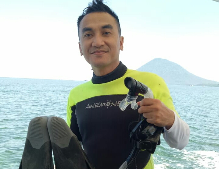 Rico Ceper nyelam di Bunaken. foto:istimewa/kemenpar