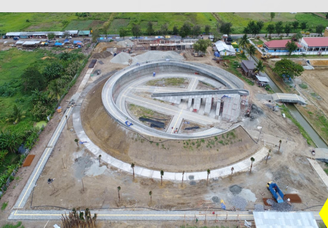  Pembangunan Monumen Kapsul Waktu di Kabupaten Merauke, Provinsi Papua.  (Foto: Dok. PUPR)