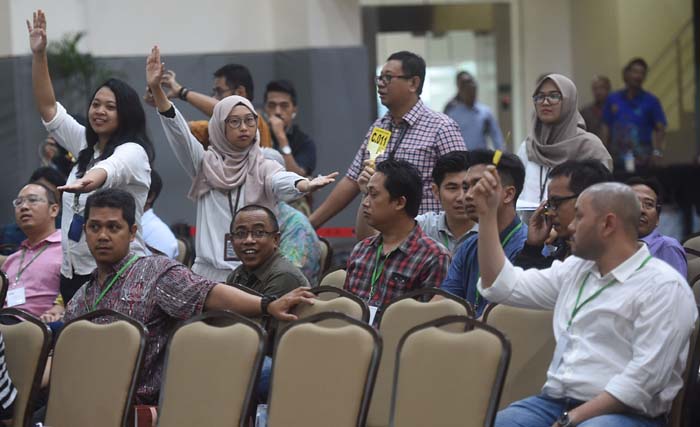 Suasana lelang barang-barang sitaan KPK di gedung KPK, Jakarta, Rabu 25 Juli 2018.  (Foto: akbar nugroho gumay/antara)