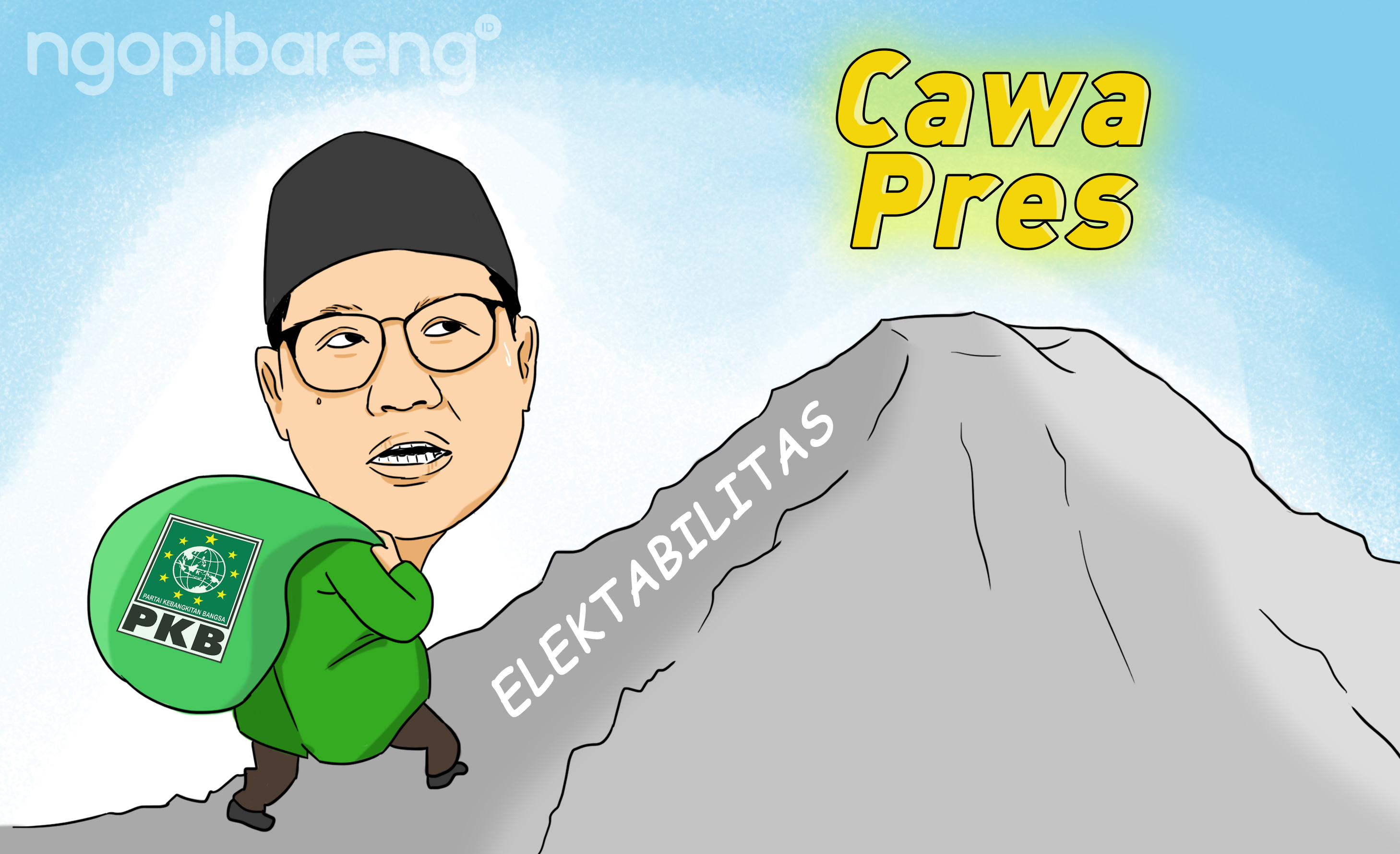 Ilustrasi Cak Imin Cawapres (zuanzanuar/ngopibareng.id) 