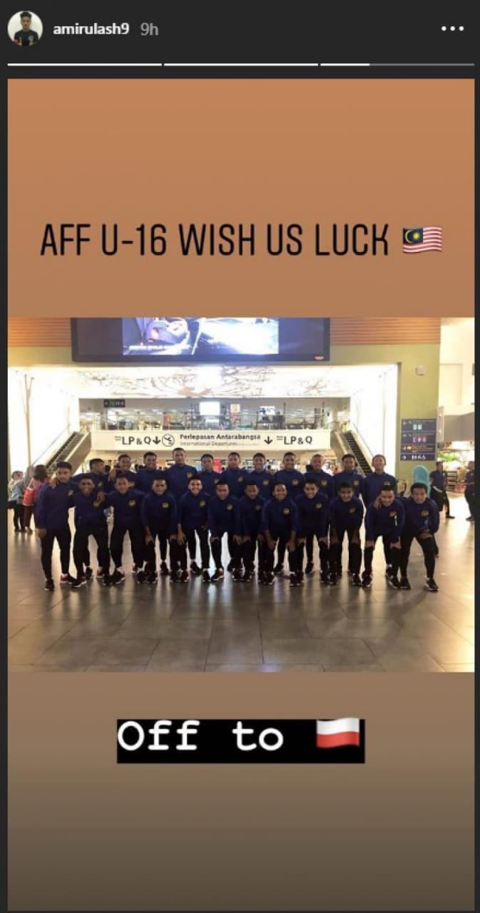 Tangkapan layar akun Instagram pemain Malaysia Amirul Ashrafiq Hanifah. (Foto: Instagram)