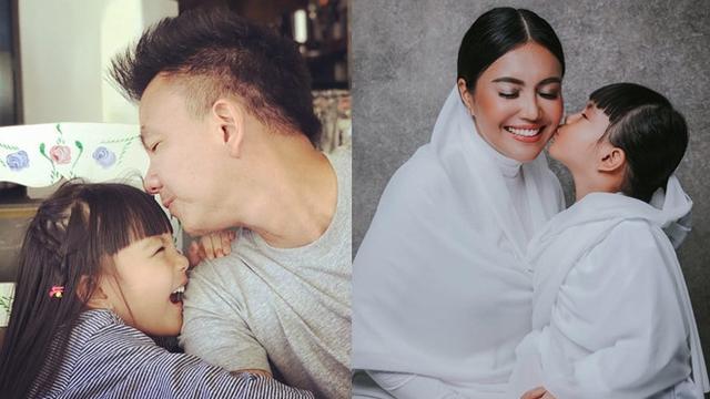 Mantan pasangan suami istri Denada dan Jerry Aurum bersama putrinya, Shakira Aurum. foto: IG/jerryaurum/denadaindonesia.