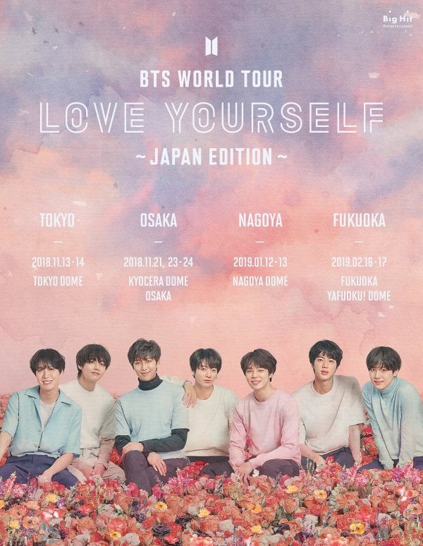 Jadwal konser Love Yourself BTS edisi Jepang. (Soompi)