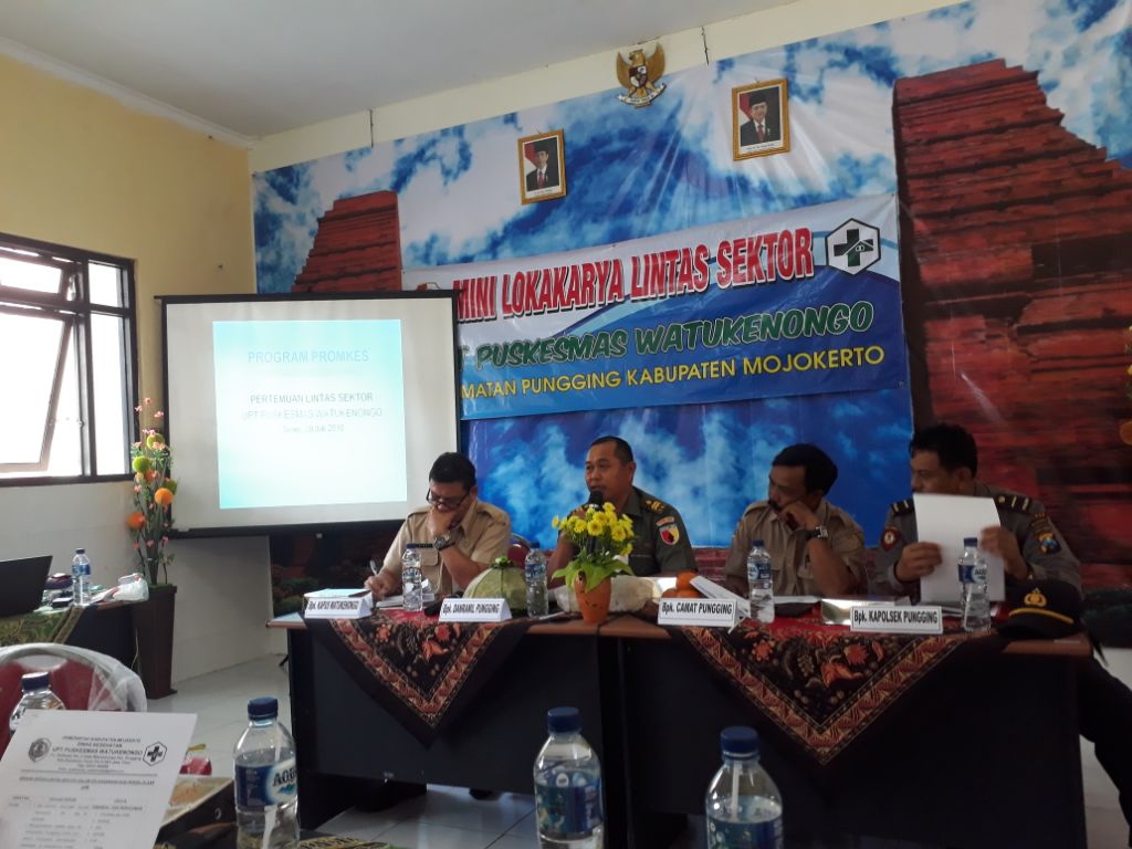 Suasana Mini Lokakarya Lintas Sektoral Di UPT Puskesmas Watu Kenongo