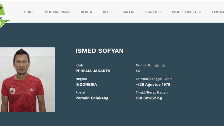 Profil Ismed Sofyan di Liga 1.