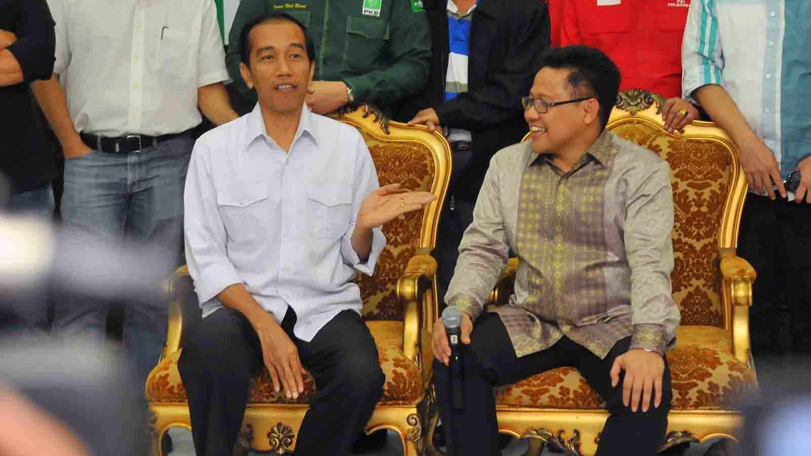 Presiden Jokowi bersama Ketum PKB Muhaimin Iskandar. Foto : Antara