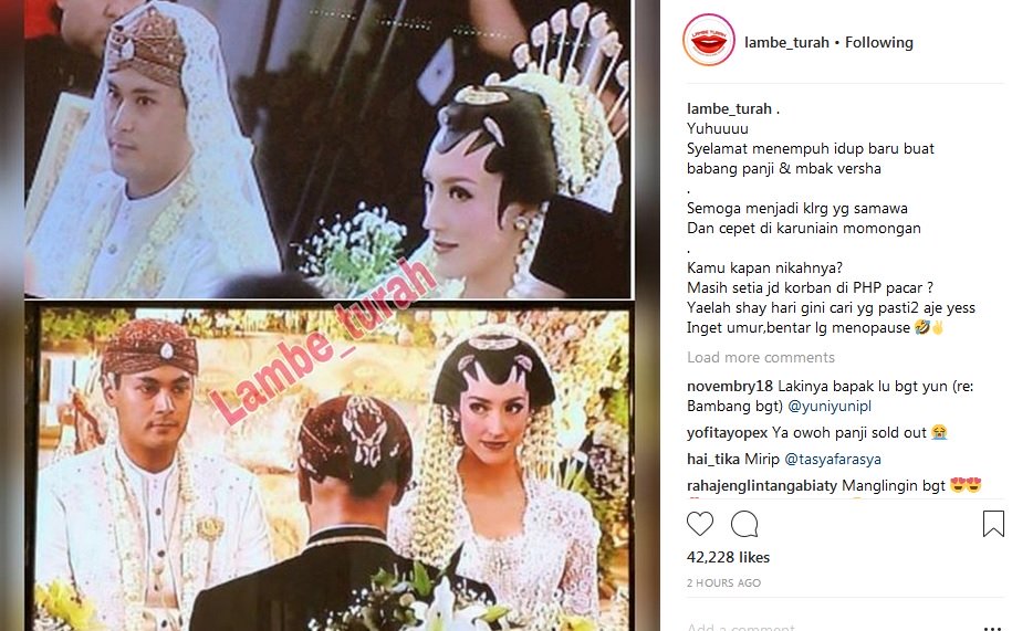 Prosesi akad nikah Panji Trihatmodjo dan Varsha Strauss. Foto: IG/lambe_turah.