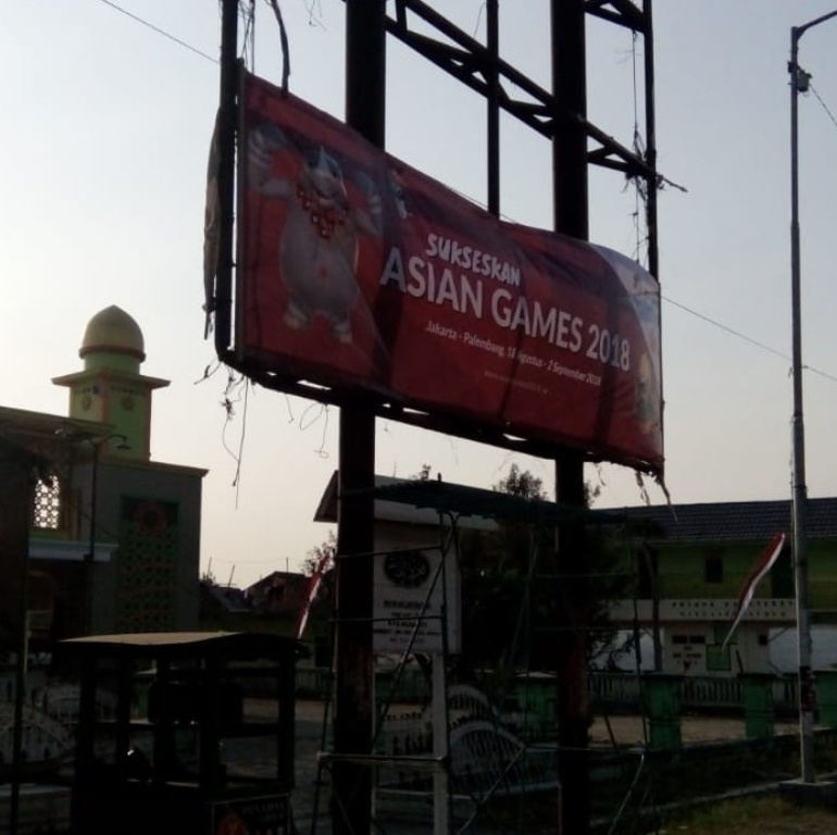 Banner - Spanduk Asian Games XVIII Tahun 2018 Hiasi Wilayah Mojokerto