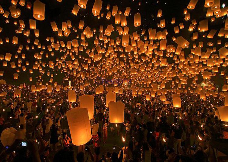 Ribuan lampion Dieng. Foto : ilustrasi  