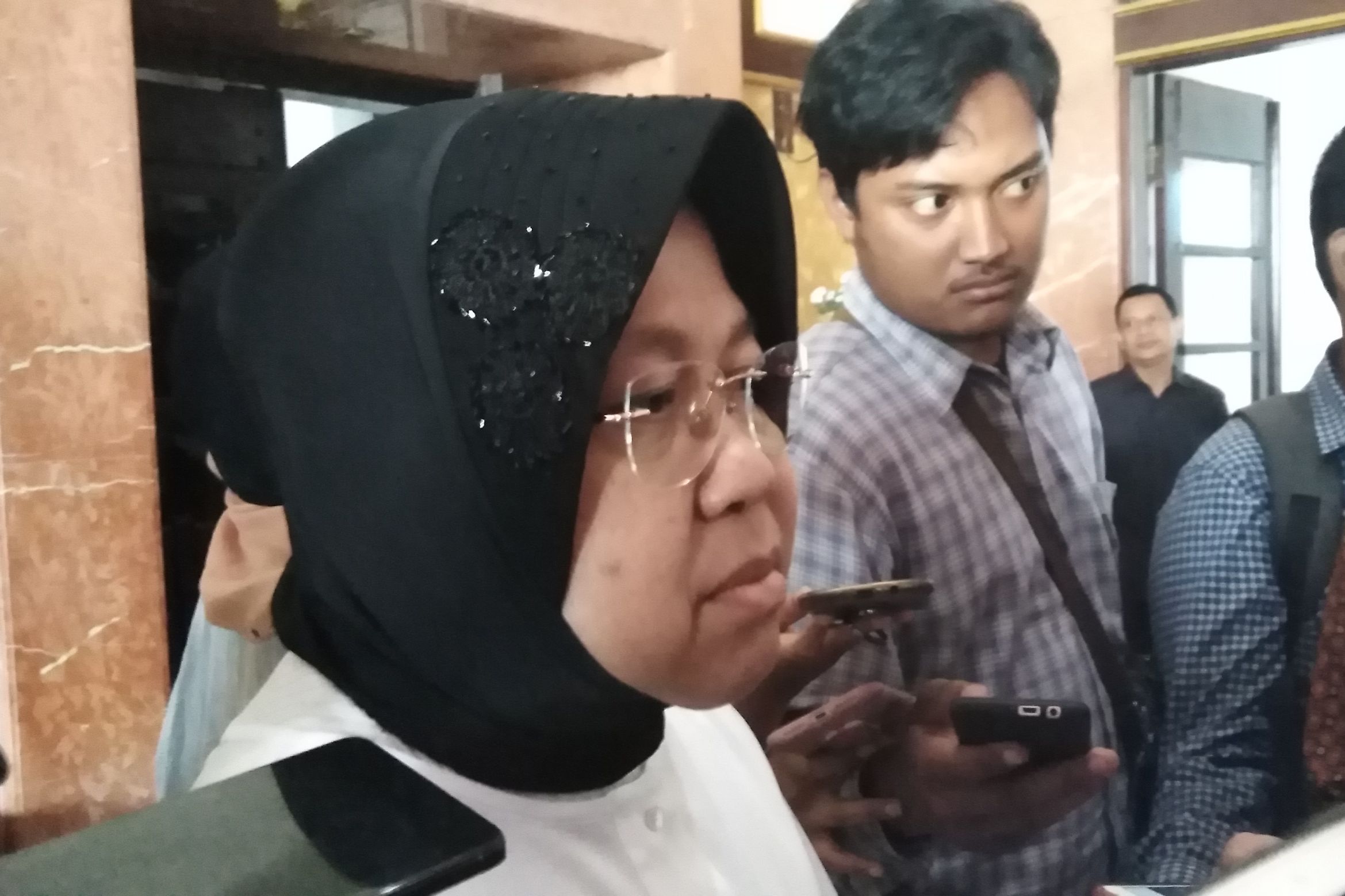 Risma saat ditemui di ruang kerjanya, Selasa, 7 Agustus 2018. (Foto: Farid/ngopibareng.id) 