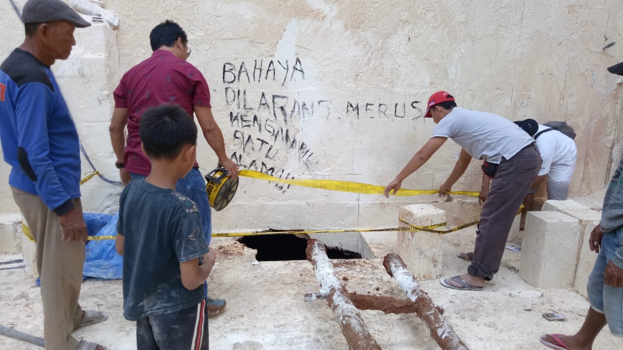 Penemuan gua di Dusun Krajan, Desa Jadi, Kecamatan Semanding, Kabupaten Tuban,. (Foto: Istimewa)