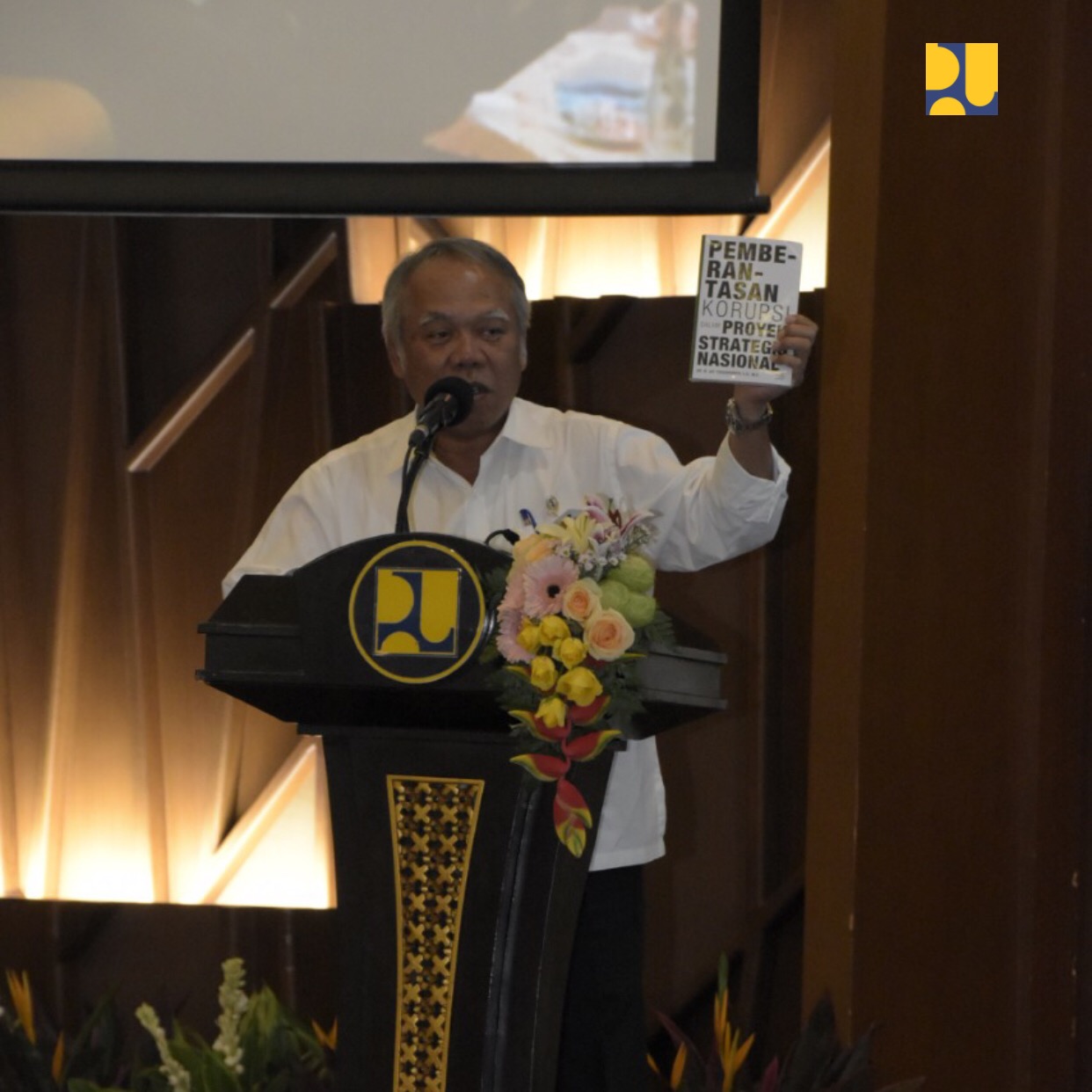 Menteri Basuki dalam Rapat Kerja Terbatas (Rakertas) Kementerian PUPR tahun 2018, di Jakarta, Selasa, 7 Agustus 2018. (Foto: Dok. PUPR)