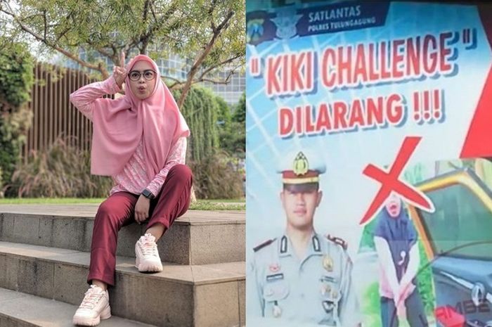 Ria Ricis marah fotonya dipajang di baliho larangan Kiki Challenge.