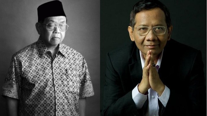 KADER INDEOLOGIS: KH ABdurrahman Wahid (kiri) dan Mahfud MD (kanan).