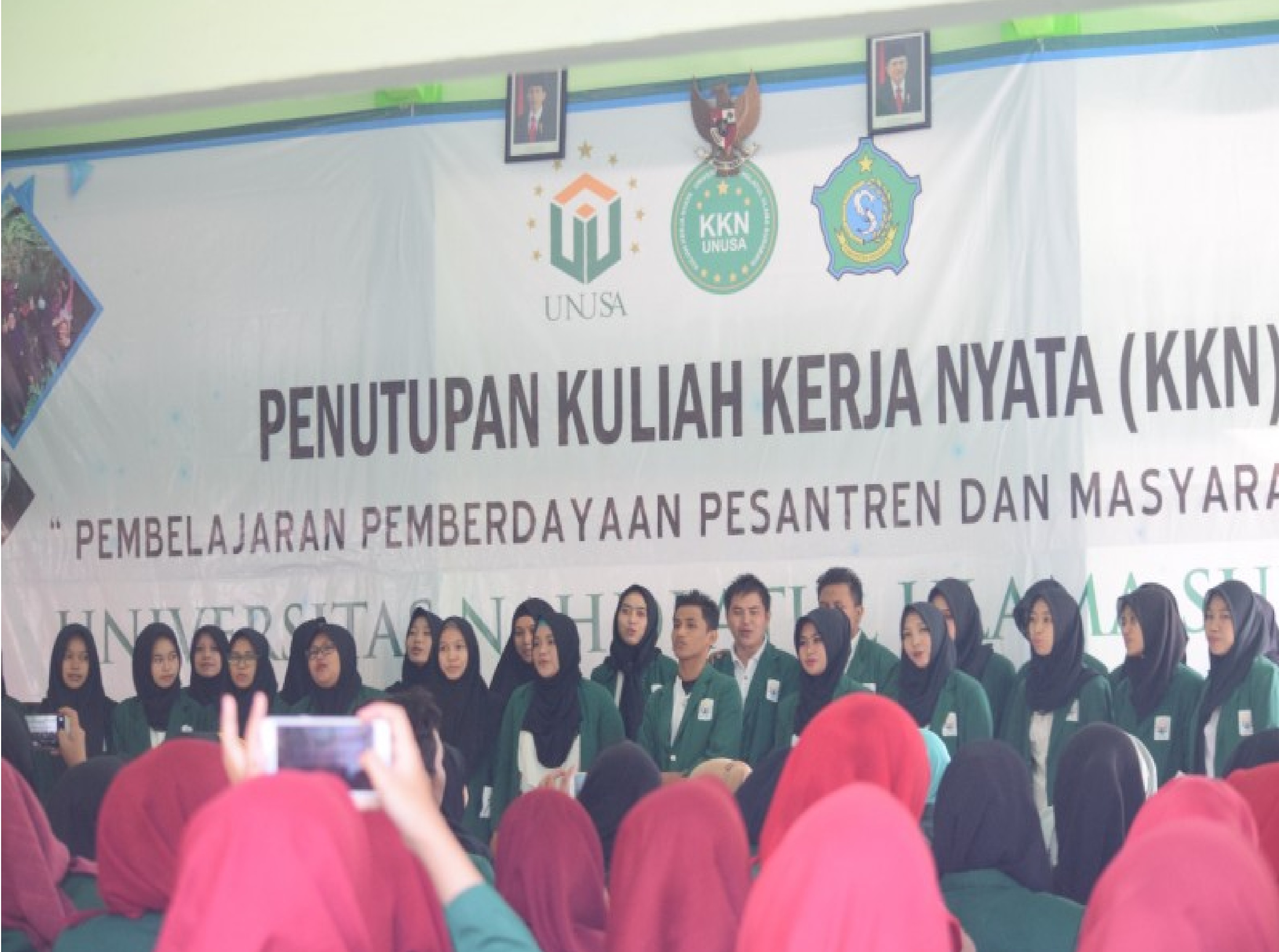 Penutupan KKN mahasiswa Unusa di Desa Jabon, Sidoarjo. (Dok)