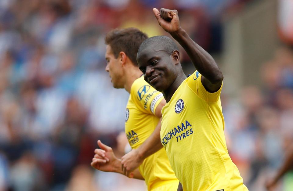 Pemain Chelsea, Kante mencetak gol pertama. foto:reuters