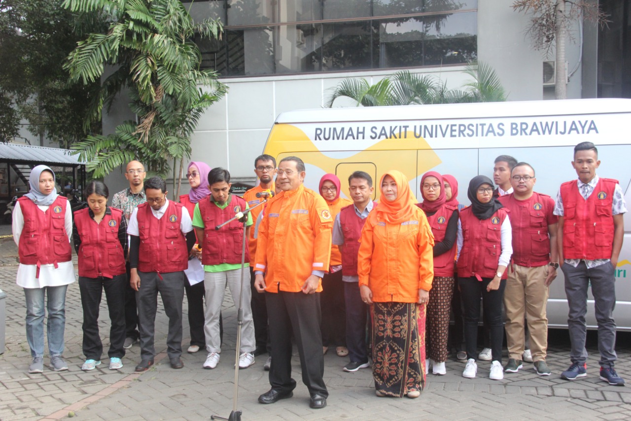 UB Kirimkan tim tanggap bencana ke Lombok, Senin 13 Agustus 2018. (Dok. Humas UB)