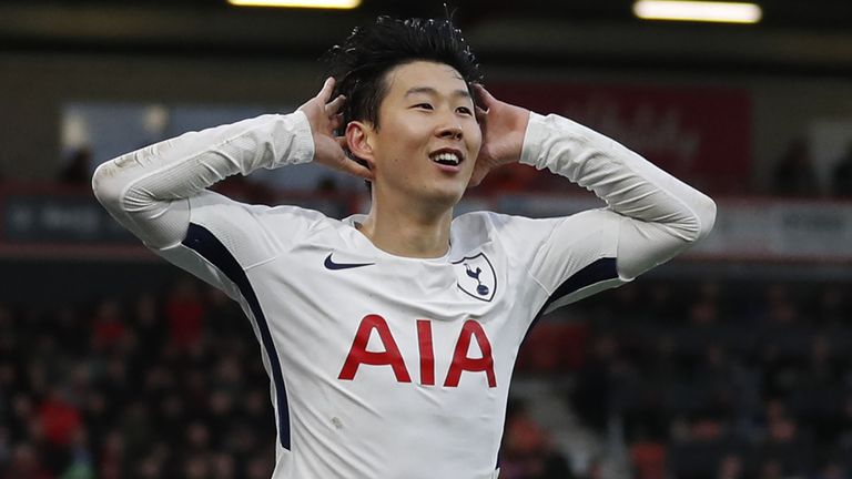 Son Heung-min saat memperkuat Tonttenham. foto:afp