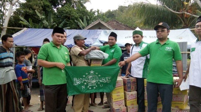 TIM: Tim Kemanusiaan NU di lokasi bencana Lombok, NTB. (foto: ist)