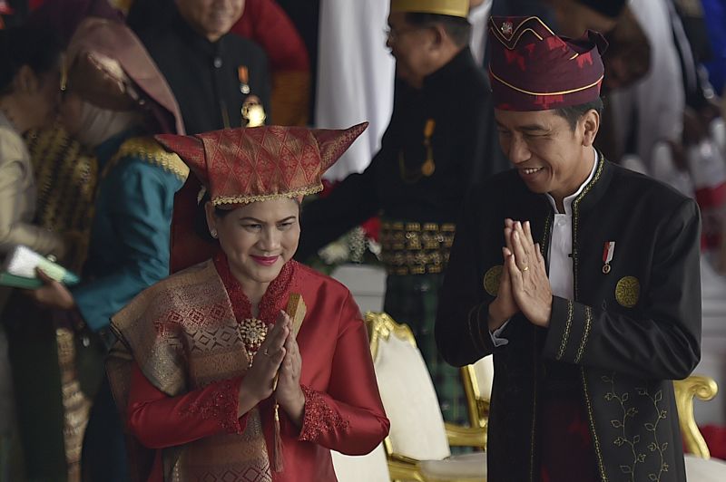 Presiden Jokowi dan Ibu Negara Iriana Jokowi menghadiri upacara HUT RI ke-73. Foto: Biro Pers Media dan Informasi Sekretariat Presiden.