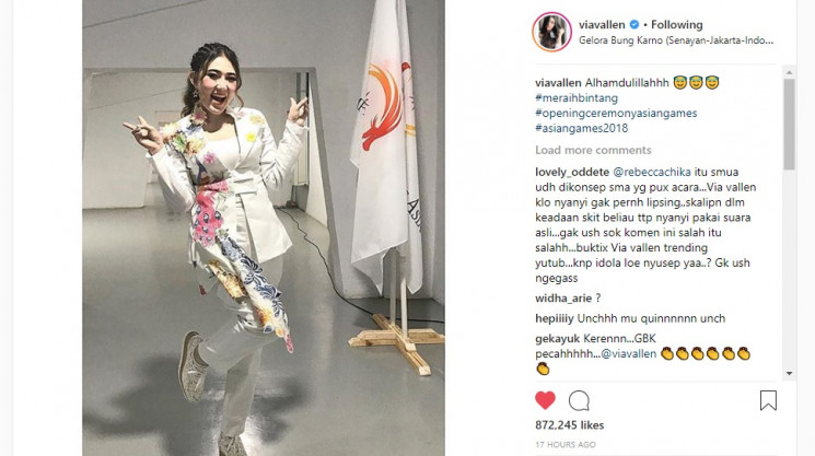 Instagram Via Vallen.