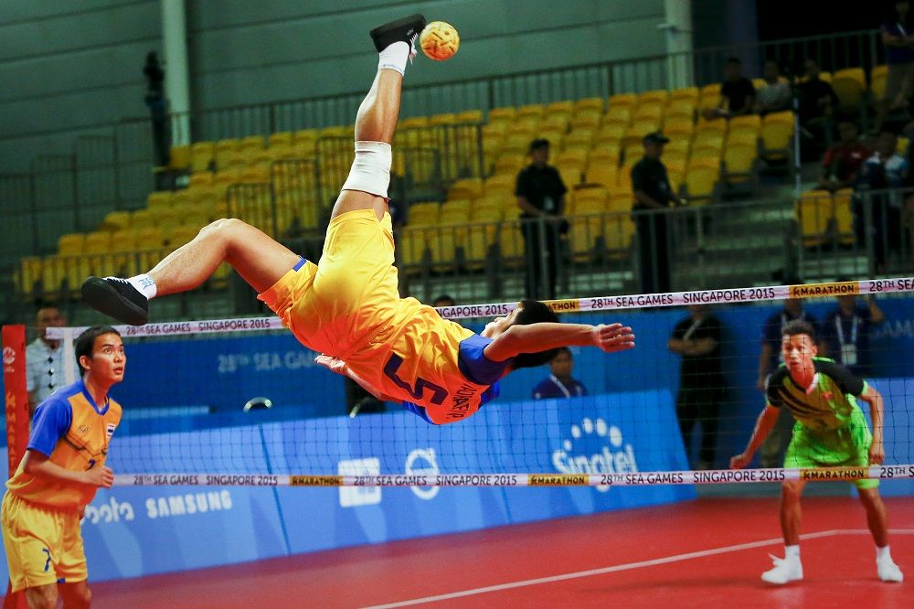 Sepak Takraw. Foto : Antara