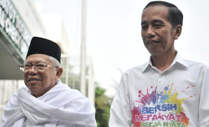 Capres-cawapres Joko Widodo-KH Ma'ruf Amin. (foto: dok.antara)